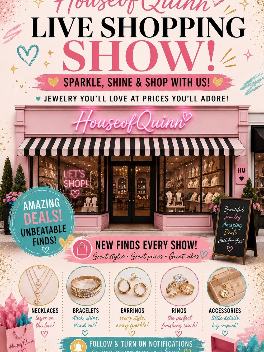 Live Shopping Show - Pink Jewelry Boutique Promotion